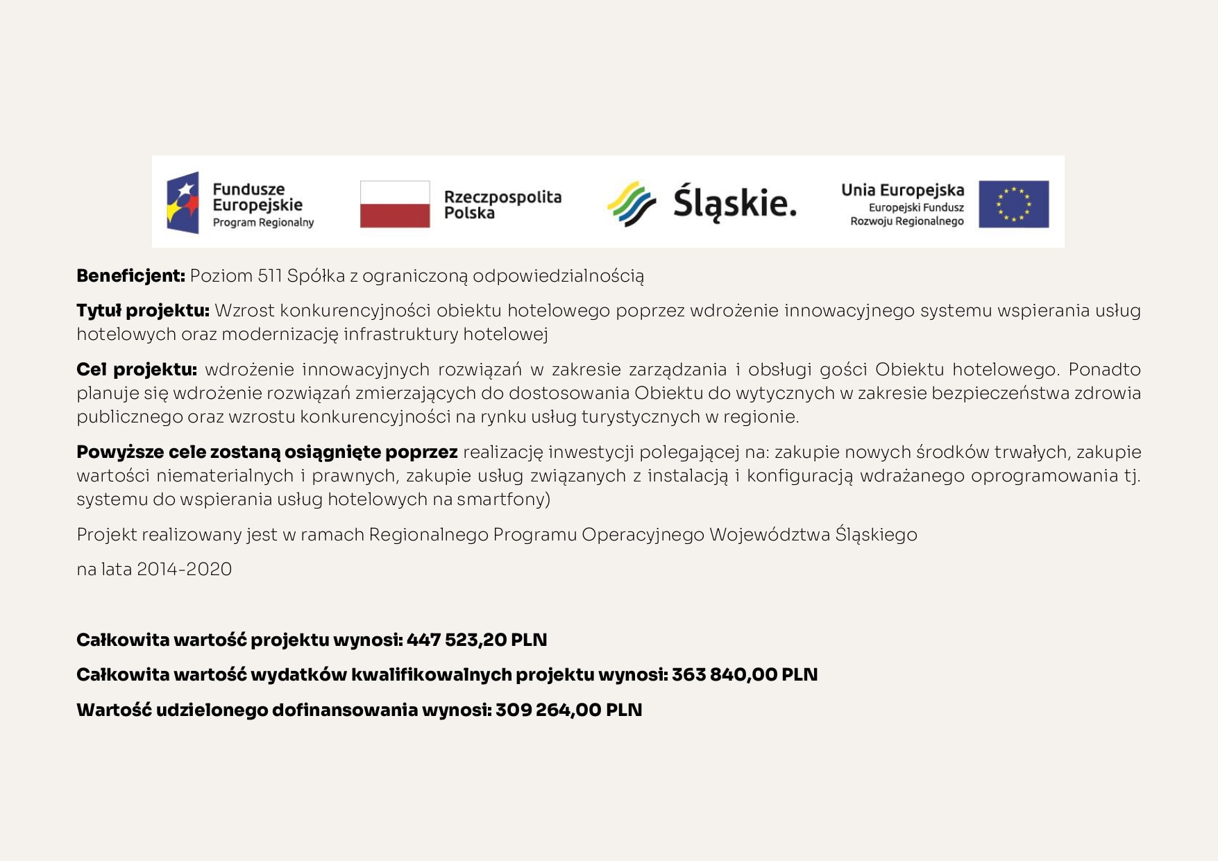 informacja na strone internetowa do publikacji page